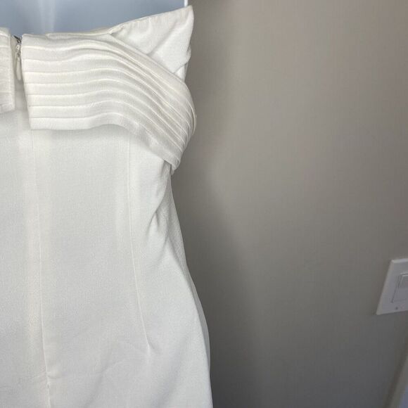 FOREVER 21 Dress Womens Large L Ivory Off-Shoulder NEW Mini Lined - Picture 6 of 10